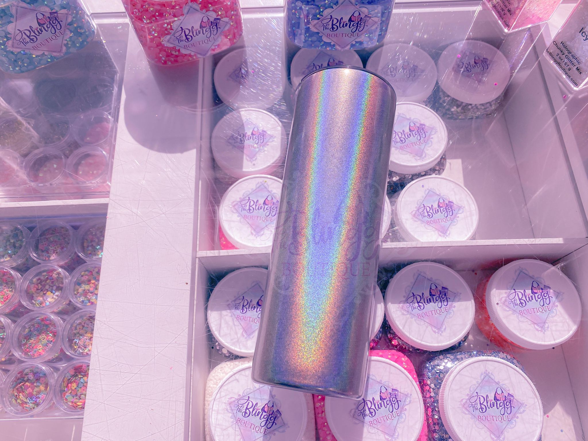 Colorful Glitter Stainless Steel Tumblers