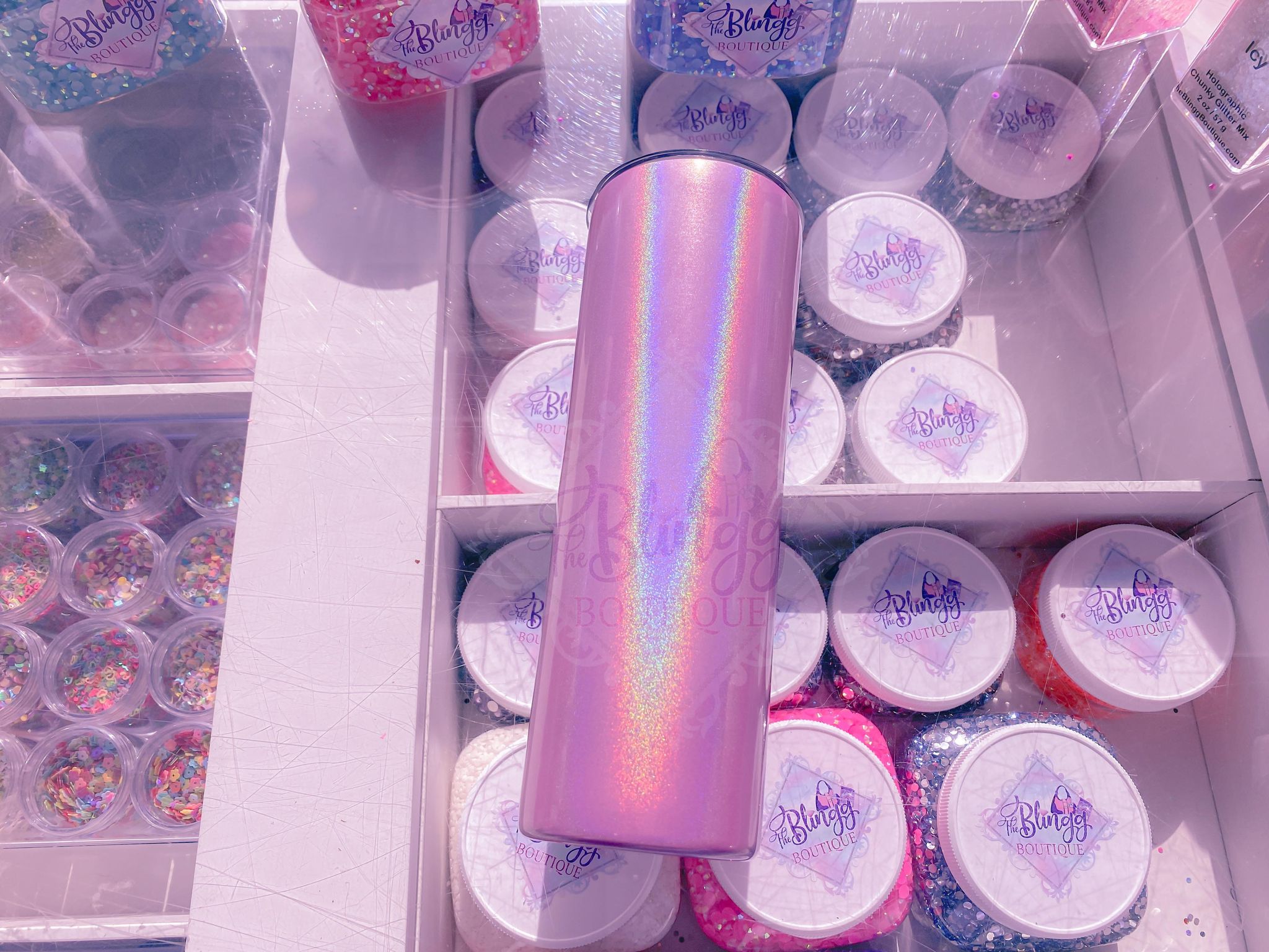 Colorful Glitter Stainless Steel Tumblers