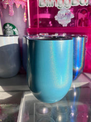 12oz Stainless Steel Glitter Wine Tumbler